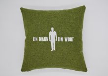 Kissen "Ein Mann Ein Wort" grün
