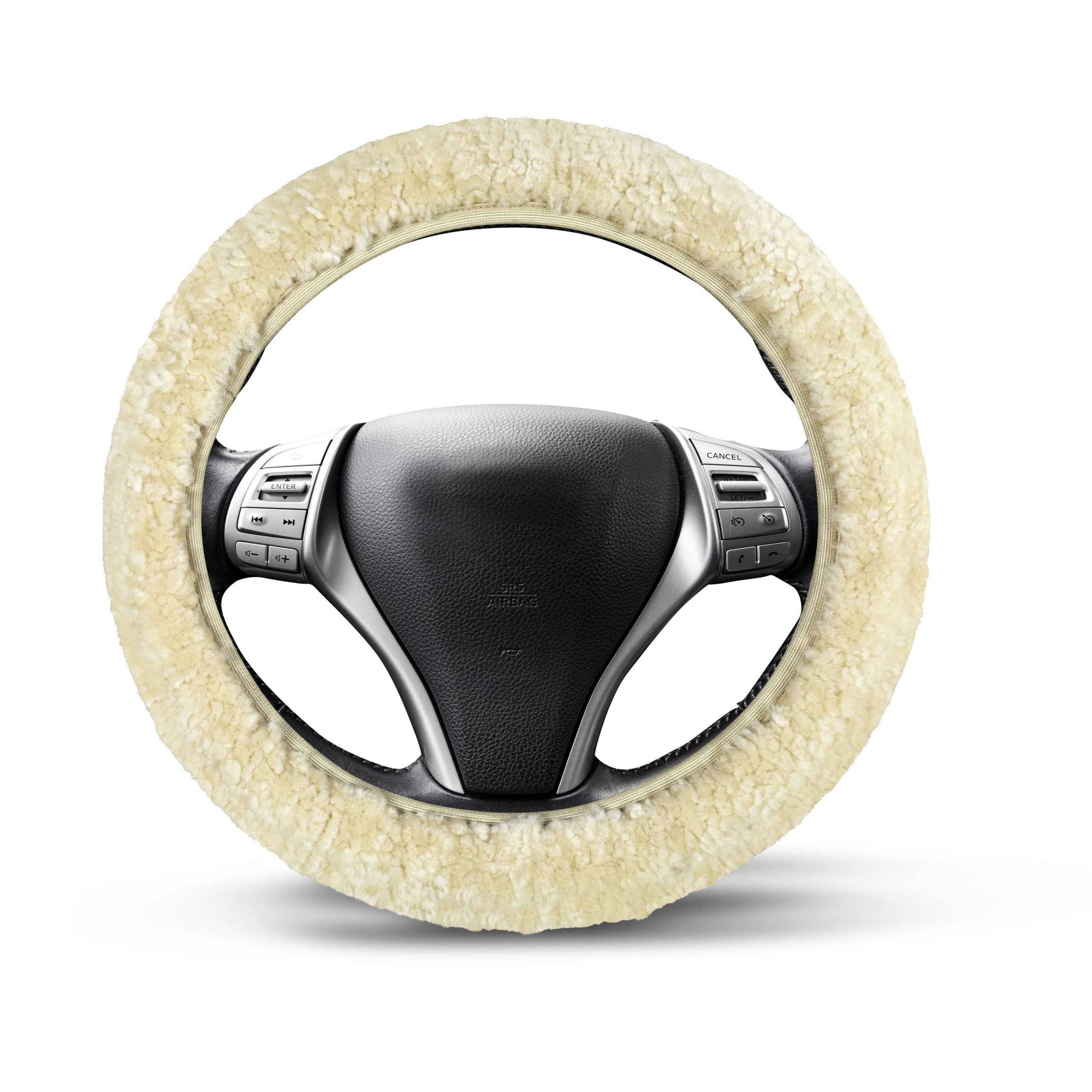 Lenkradfell natur/beige